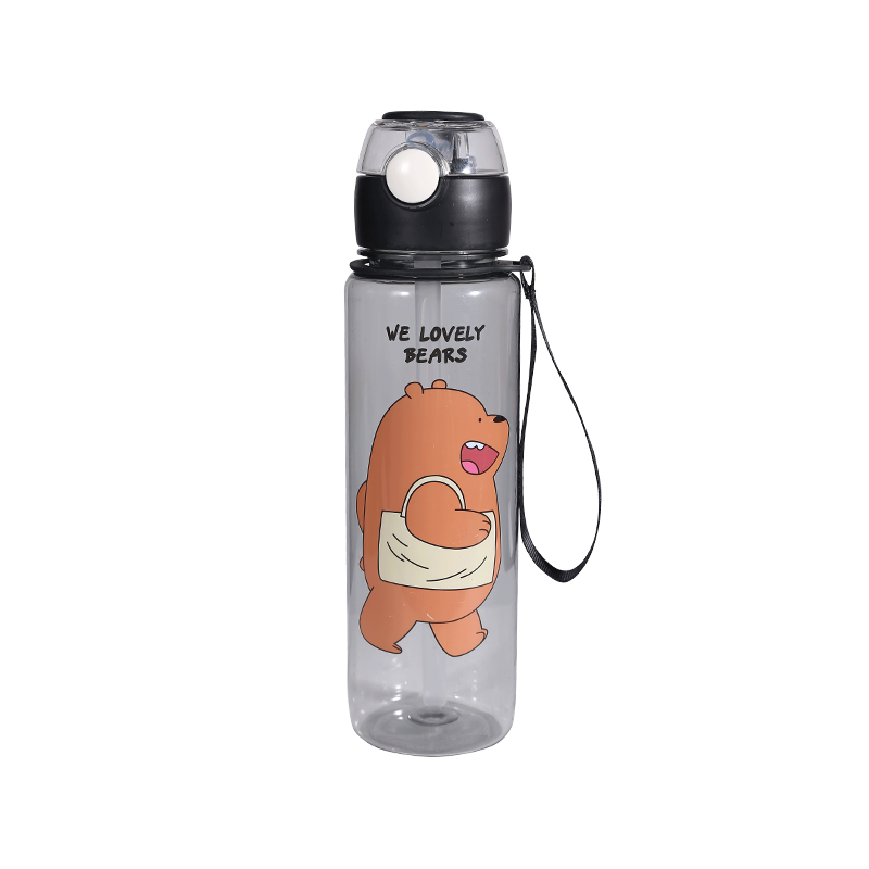 Cute Bear Pattern Water Bottle Set