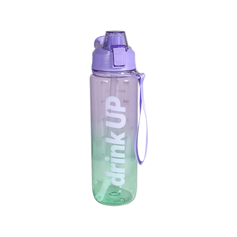 Colorful Letters Plastic Sports Water Bottle