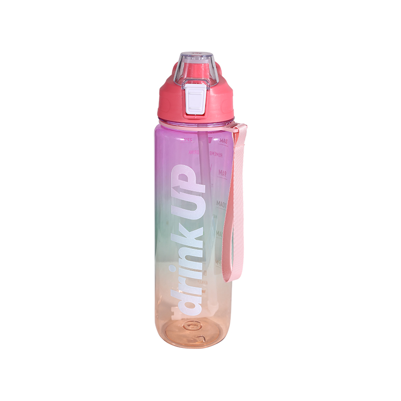 Colorful Letters Plastic Sports Water Bottle