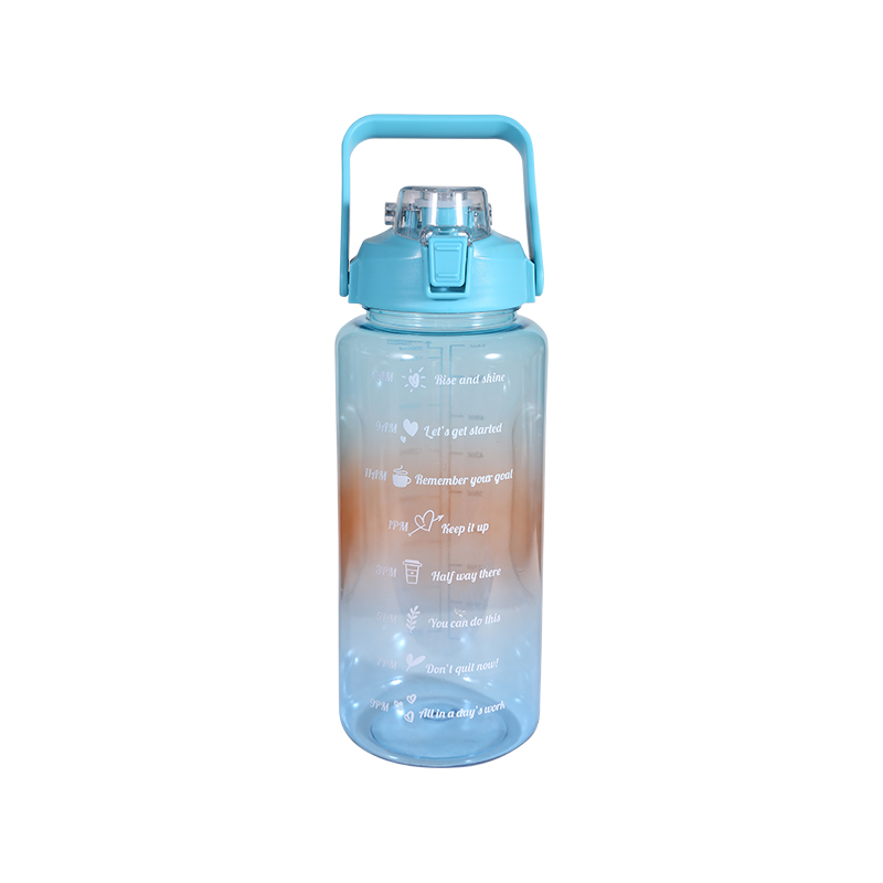 Transparent Three-Color Gradient Sports Water Bottle Set