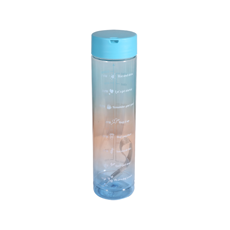 Transparent Three-Color Gradient Sports Water Bottle Set