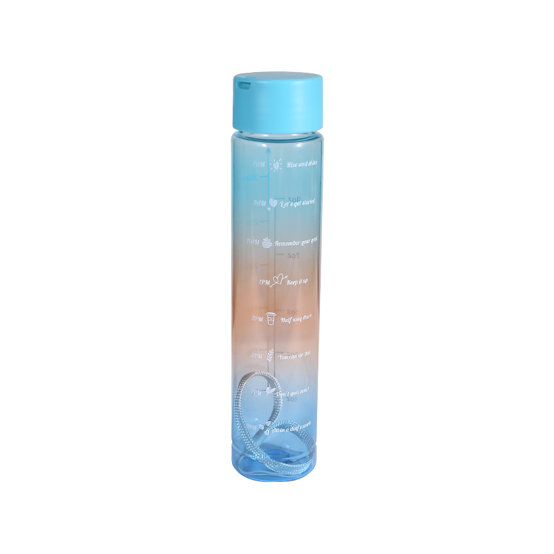 Transparent Three-Color Gradient Sports Water Bottle Set