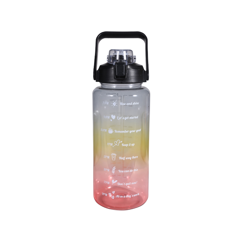 Transparent Three-Color Gradient Sports Water Bottle Set