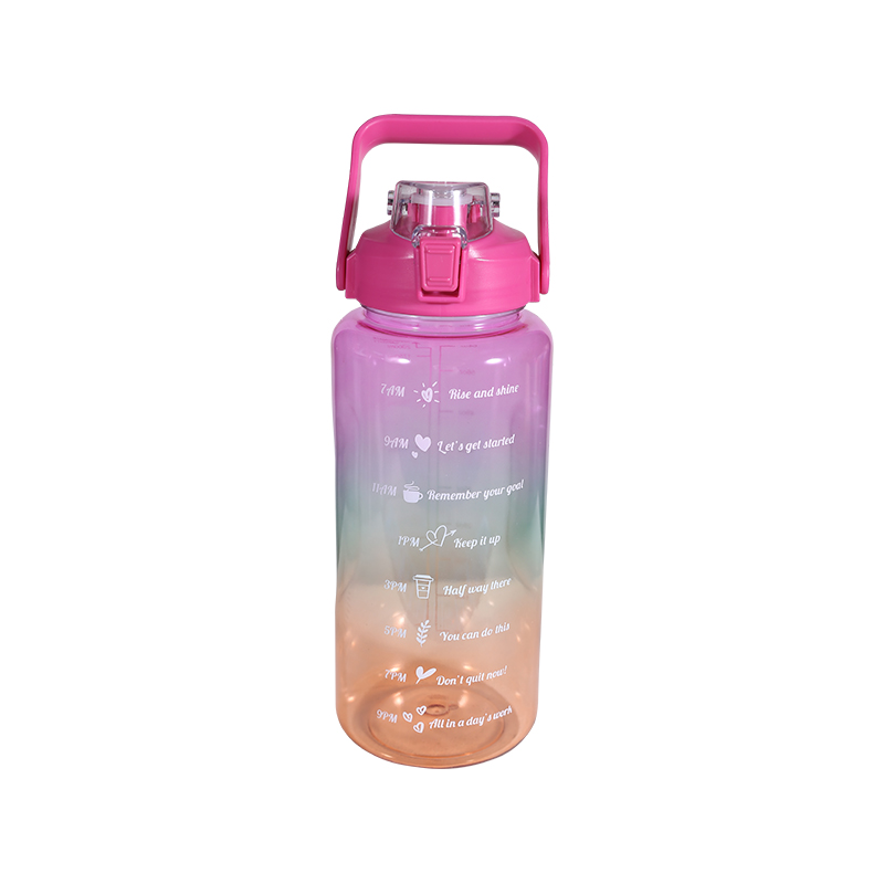 Transparent Three-Color Gradient Sports Water Bottle Set