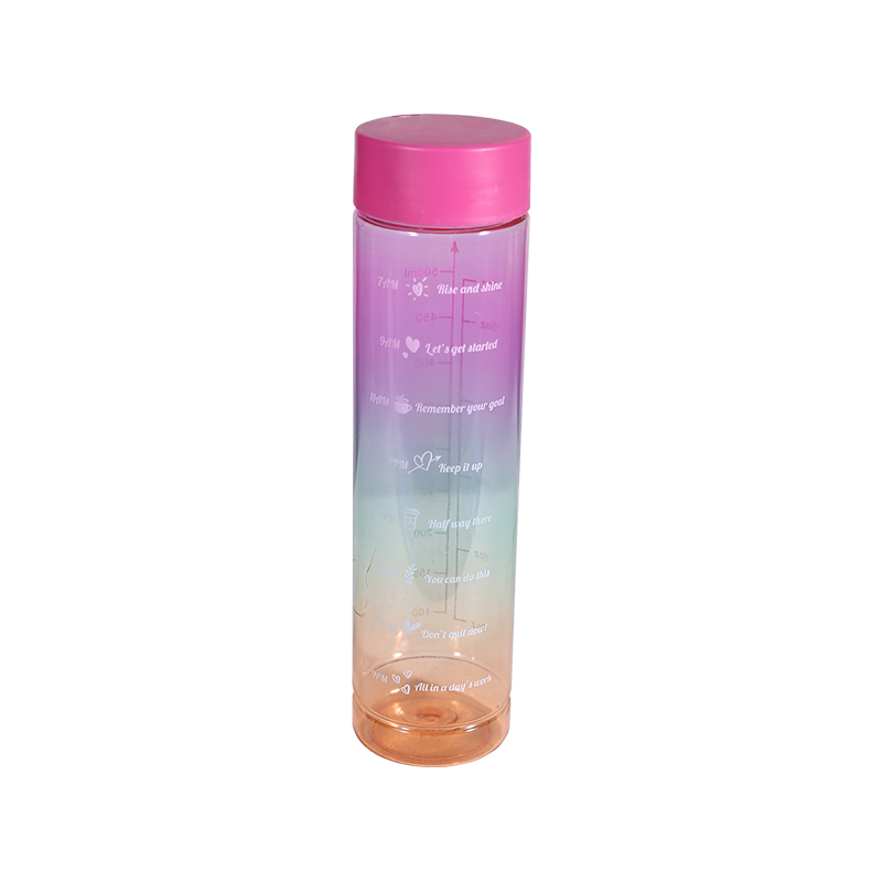 Transparent Three-Color Gradient Sports Water Bottle Set