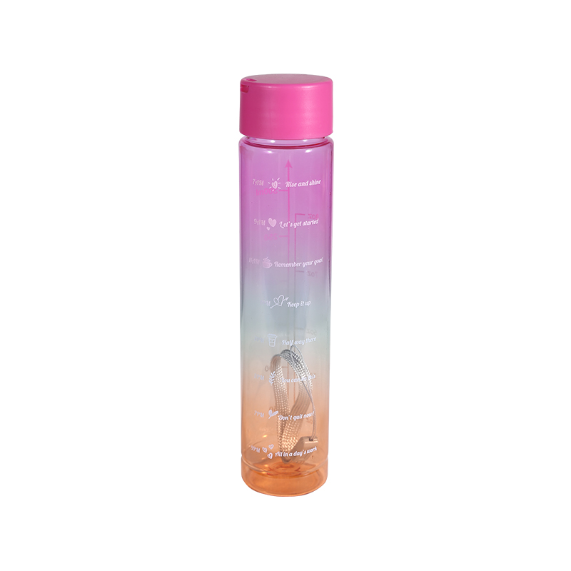 Transparent Three-Color Gradient Sports Water Bottle Set