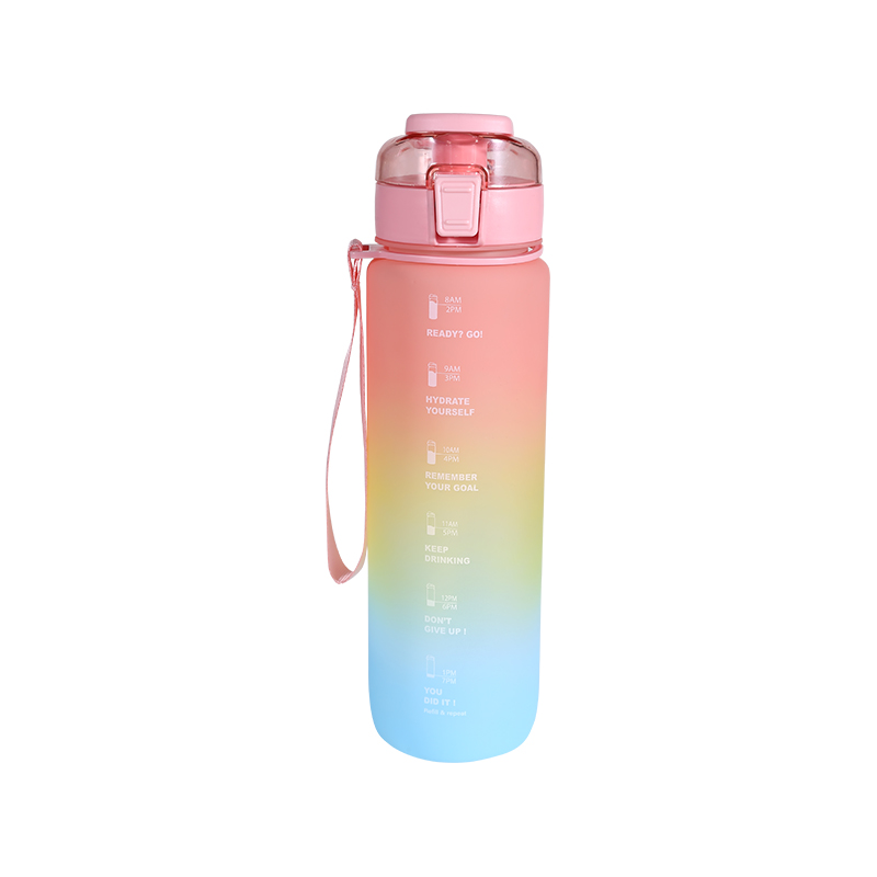 Letter Frosted Gradient Sports Water Cup Set