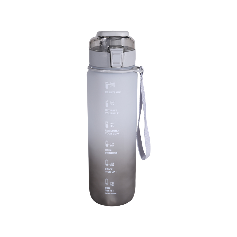 Large Capacity Gray And White Frosted Water Cup