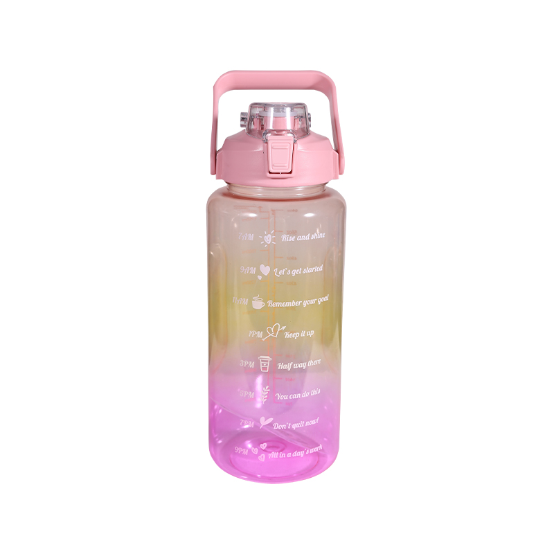 Transparent Three-Color Gradient Sports Water Bottle Set