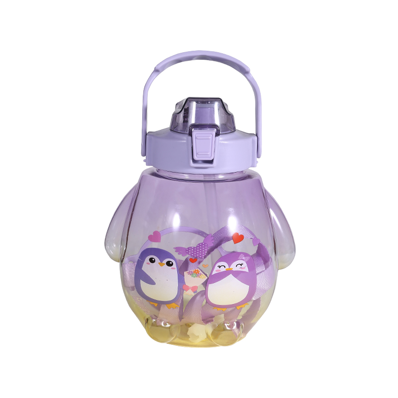 Transparent Penguin Big Belly Sports Water Bottle