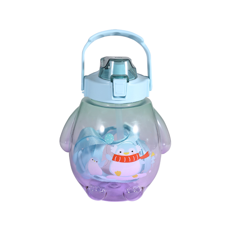 Transparent Penguin Big Belly Sports Water Bottle