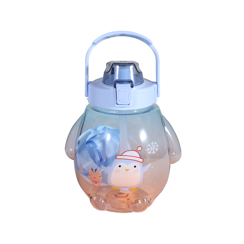 Transparent Penguin Big Belly Sports Water Bottle