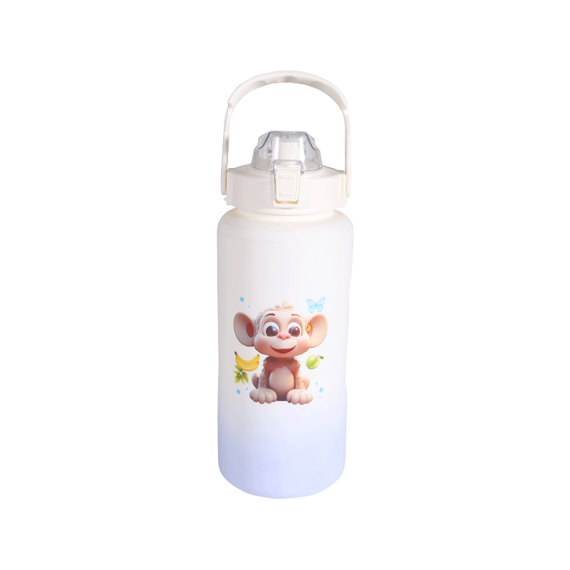 Plastic Cute Cartoon Monkey Pattern Sports Water Bottle Suit