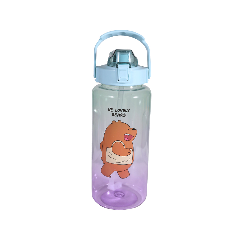 Cute Bear Pattern Water Bottle Set