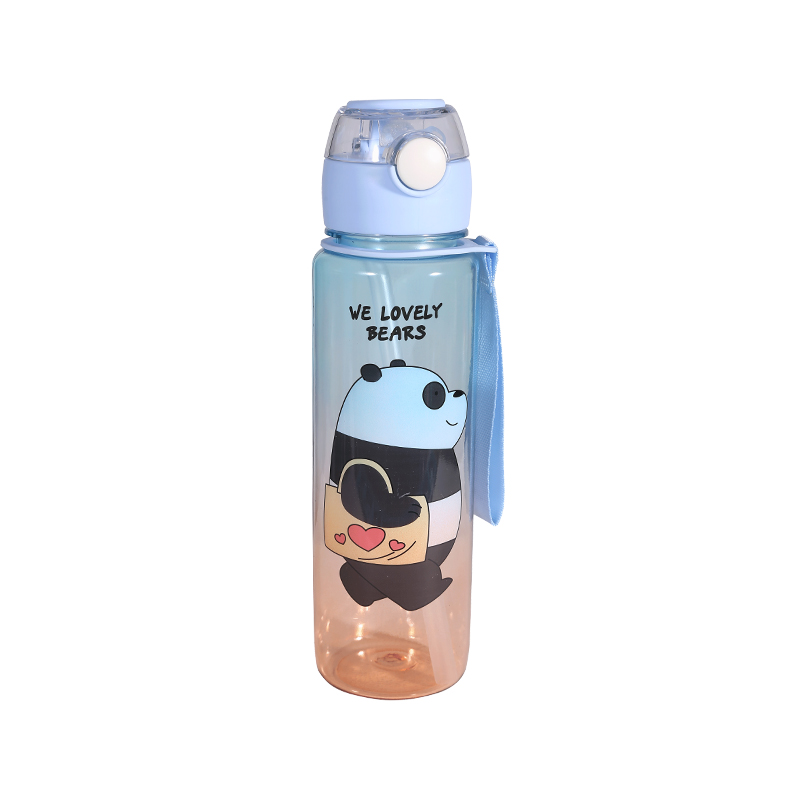 Cute Bear Pattern Water Bottle Set