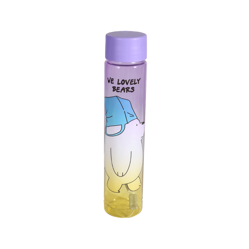 Cute Bear Pattern Water Bottle Set