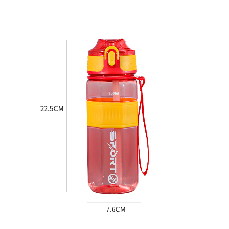 Octagonal Transparent Direct Drinking Sports Water Bottle