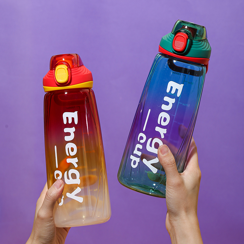 1000ml Colorful Drinking Mouth Sports Water Bottle