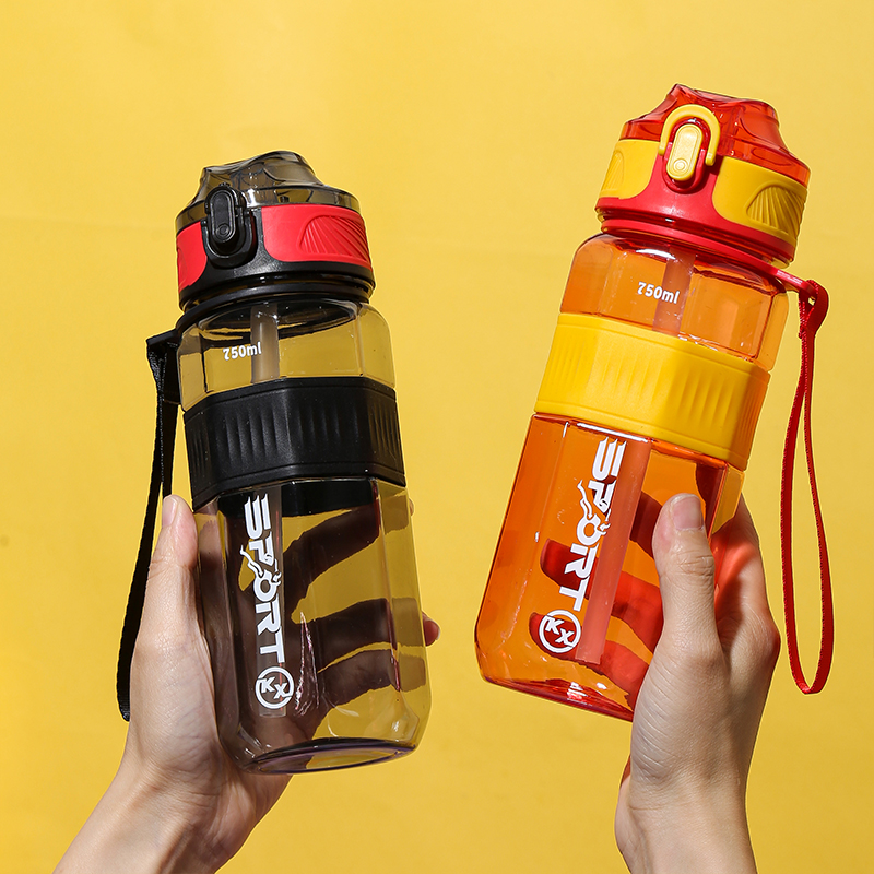 Octagonal Transparent Direct Drinking Sports Water Bottle