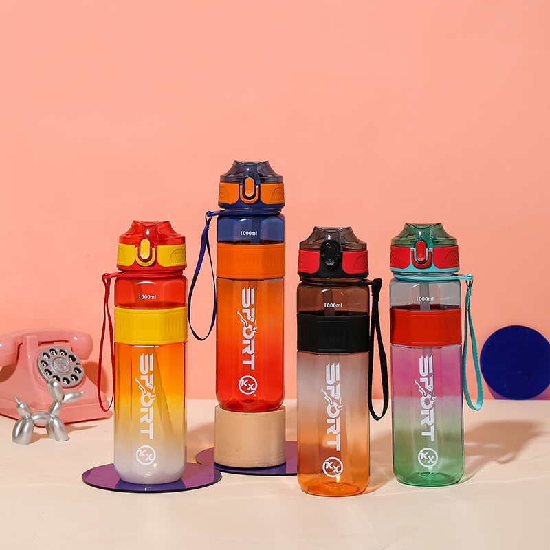 8080 Octagonal Colorful Direct Drinking Sports Water Bottle